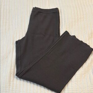 SKIMS HEAVY WAFFLE STRAIGHT LEG PANT | ASH